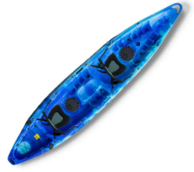 crusader tandem kayak blue