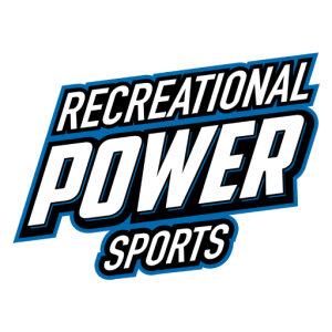 Recreational Power Sports logo in Black, white and blue