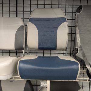 Economy High Back Folding Seat (Blue/Gray)
